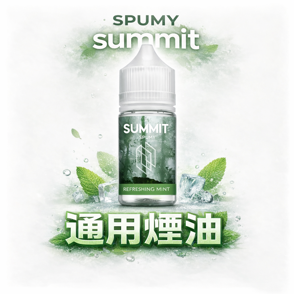 【美系調香巔峰】SPUMY Summit 煙油 美系大廠硬核工藝、重塑冷冽入喉新高度 3.5% 尼古丁鹽精準調校 極致 30mL 台灣現貨